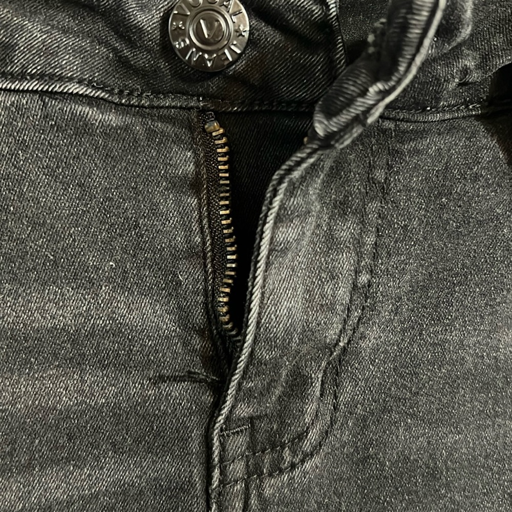 Black pearl embellished jeans